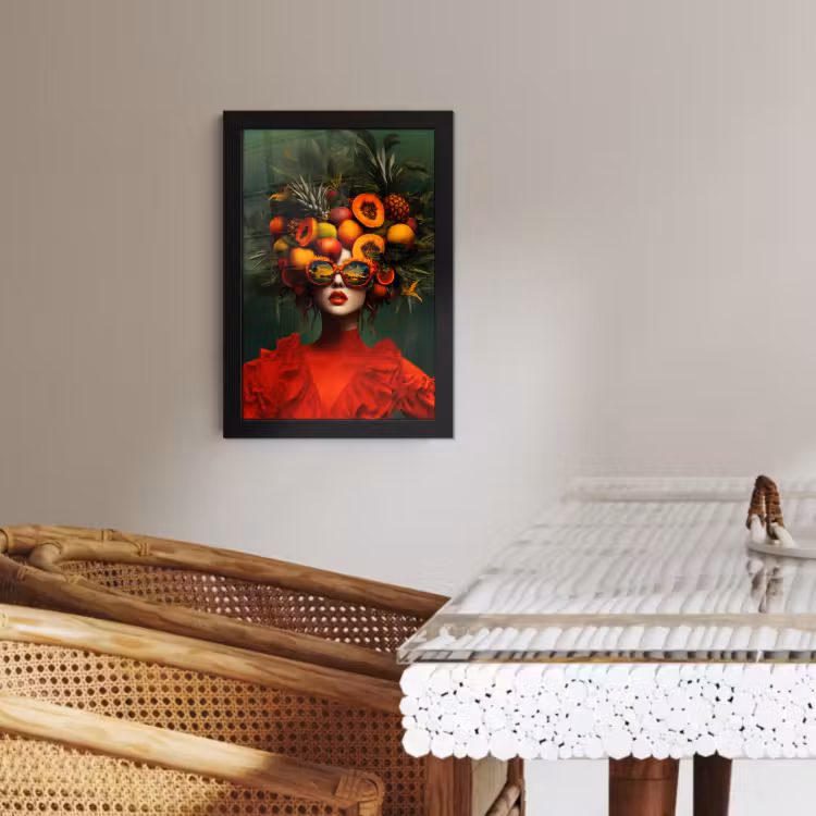 KitchenYeah - Cucina - Cornice per foto - Donna - Frutta - Papaya - Ananas — 4