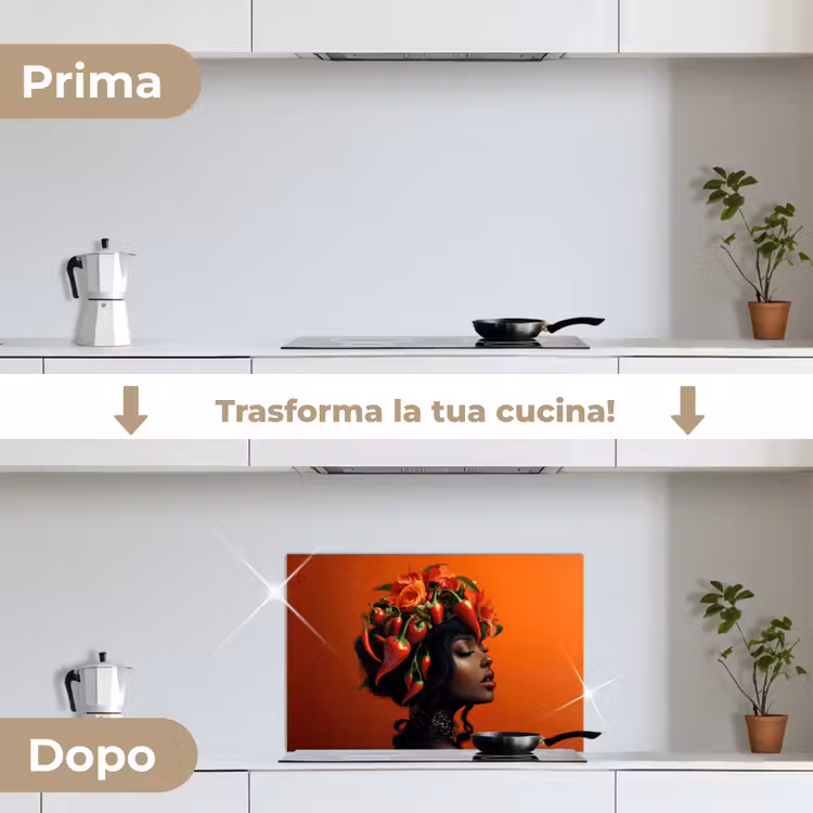 Paraschizzi cucina - Donna - Peperoncino - Fiori — 7