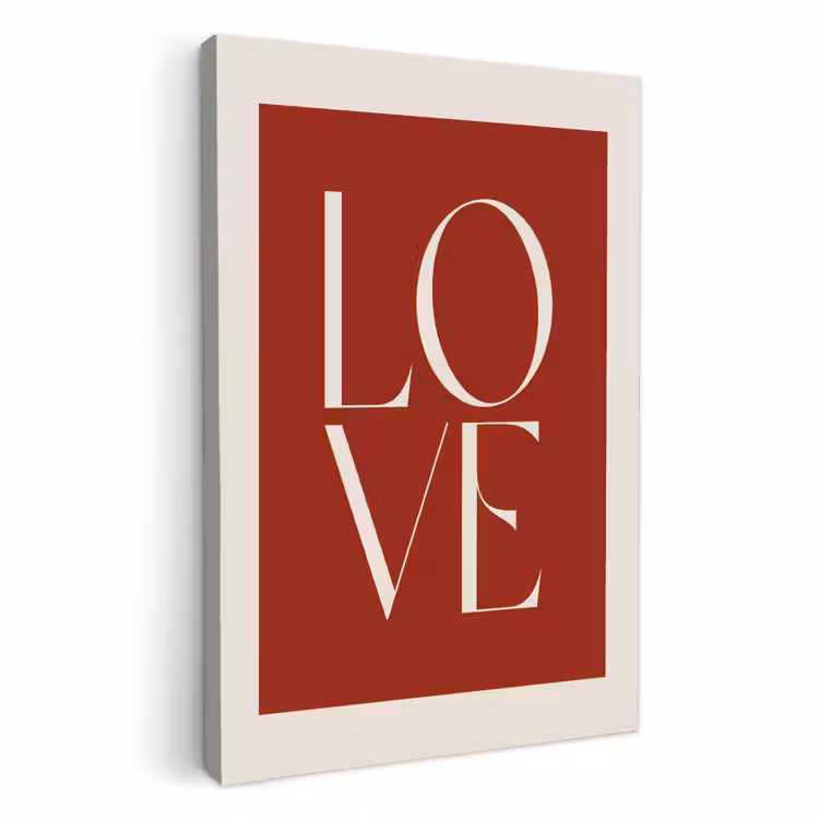 Dipinti su tela - Amore - Rosso - Minimalista — 1