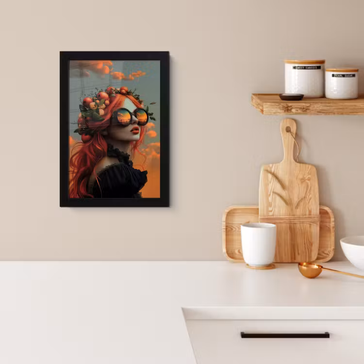 KitchenYeah - Cucina - Cornice per foto - Donna - Corona - Pomodoro - Bascilicum - Occhiali da sole — 2