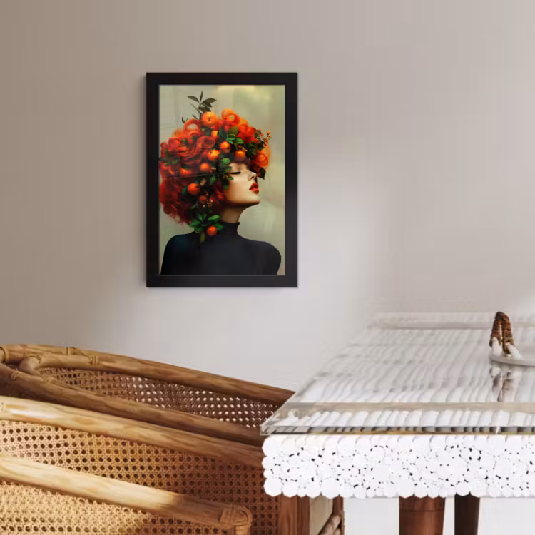 KitchenYeah - Cucina - Cornice per foto - Donna - Mele - Rosso - Foglie — 3