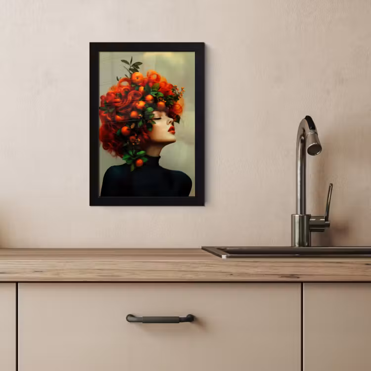 KitchenYeah - Cucina - Cornice per foto - Donna - Mele - Rosso - Foglie — 4