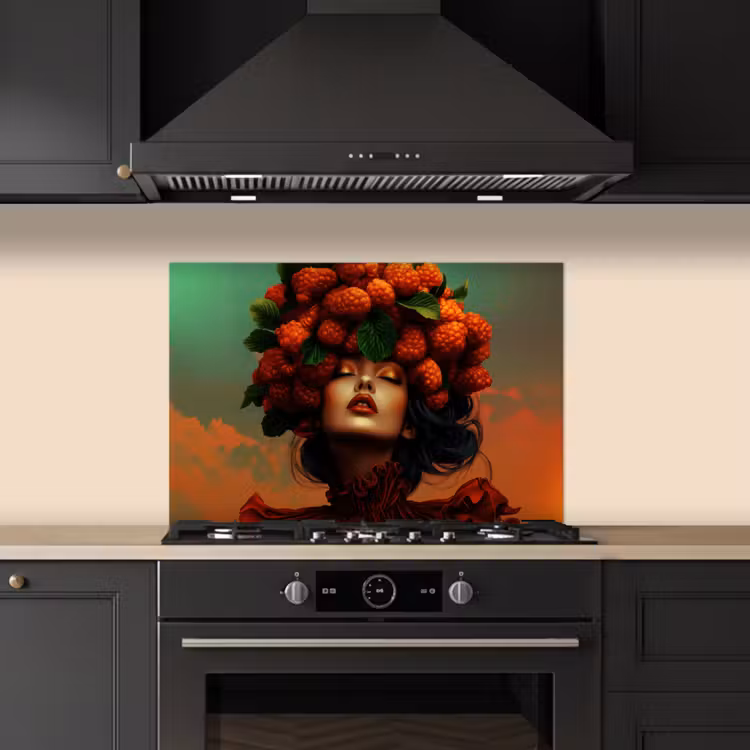 Paraschizzi cucina - Donna - Lamponi - Foglie — 5