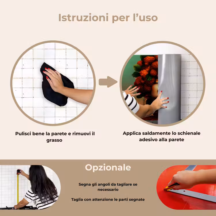 Paraschizzi cucina - Donna - Lamponi - Foglie — 6