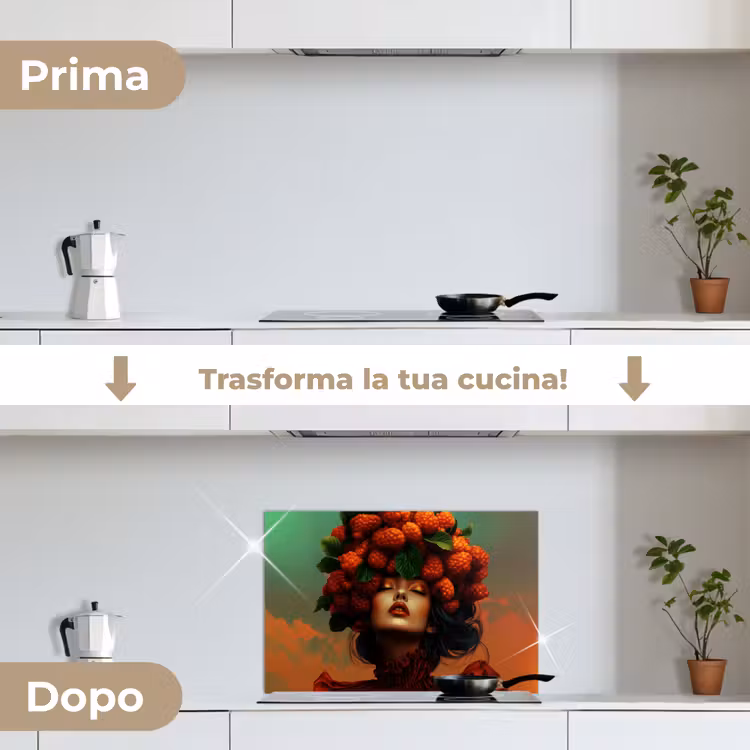 Paraschizzi cucina - Donna - Lamponi - Foglie — 7