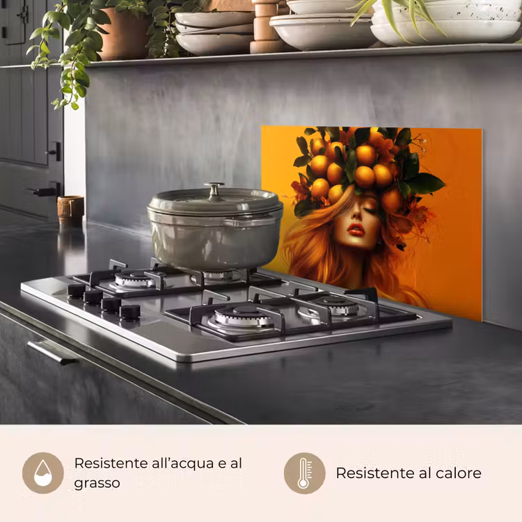 Paraschizzi cucina - Donna - Limoni - Fiore - Giallo — 2