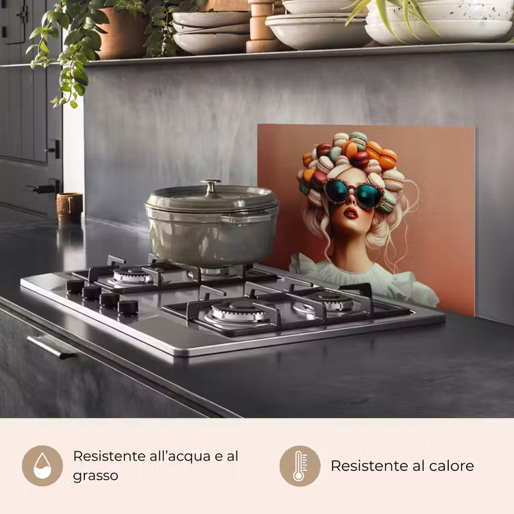 Paraschizzi cucina - Donna - Macaron - Occhiali — 2