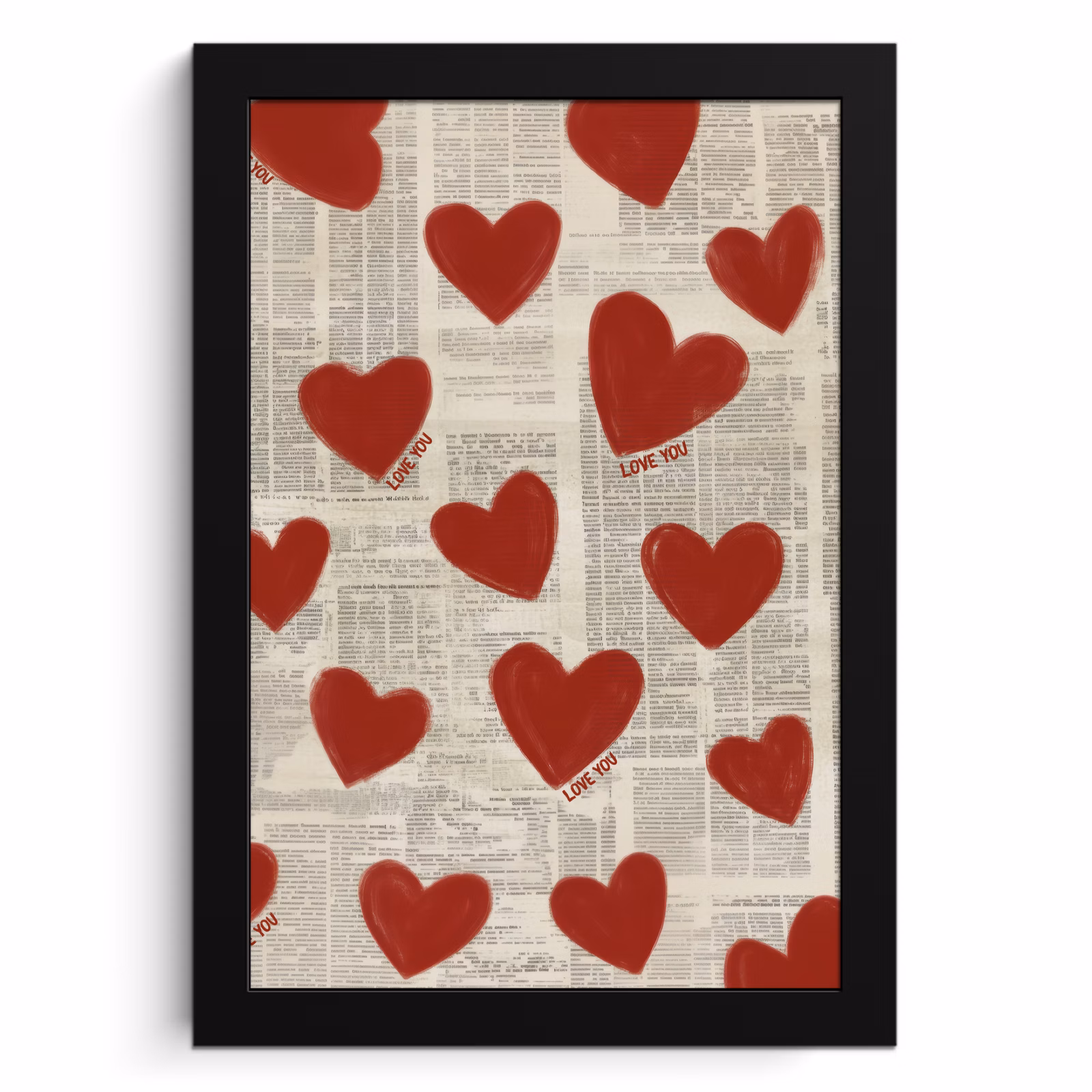 KitchenYeah - Cucina - Cornice per foto - Cuori - Giornale - Loveyou — 1