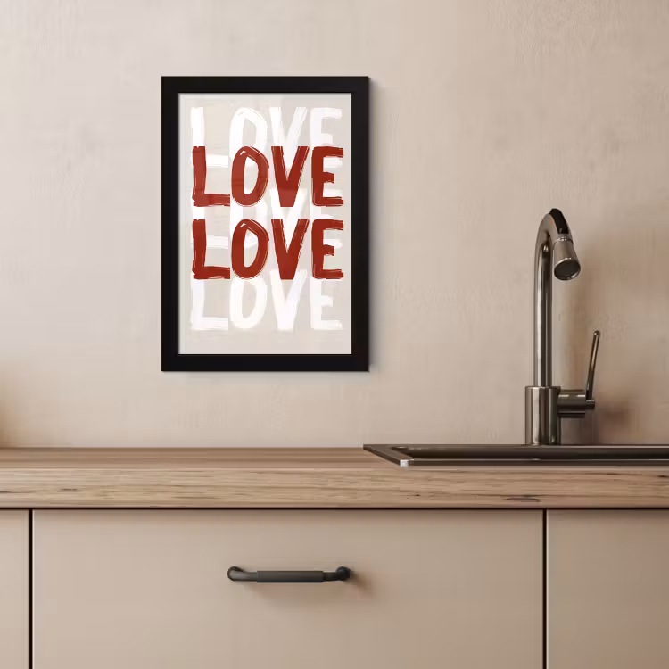 KitchenYeah - Cucina - Cornice per foto - Amore - Rosso - Testo — 3