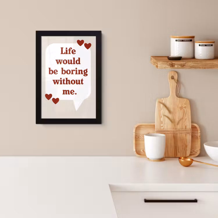 KitchenYeah - Cucina - Cornice per foto - Citazione - Palloncino di testo - Cuori — 2