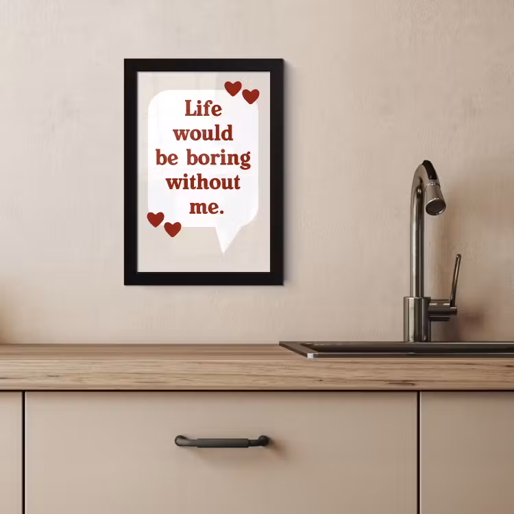 KitchenYeah - Cucina - Cornice per foto - Citazione - Palloncino di testo - Cuori — 3