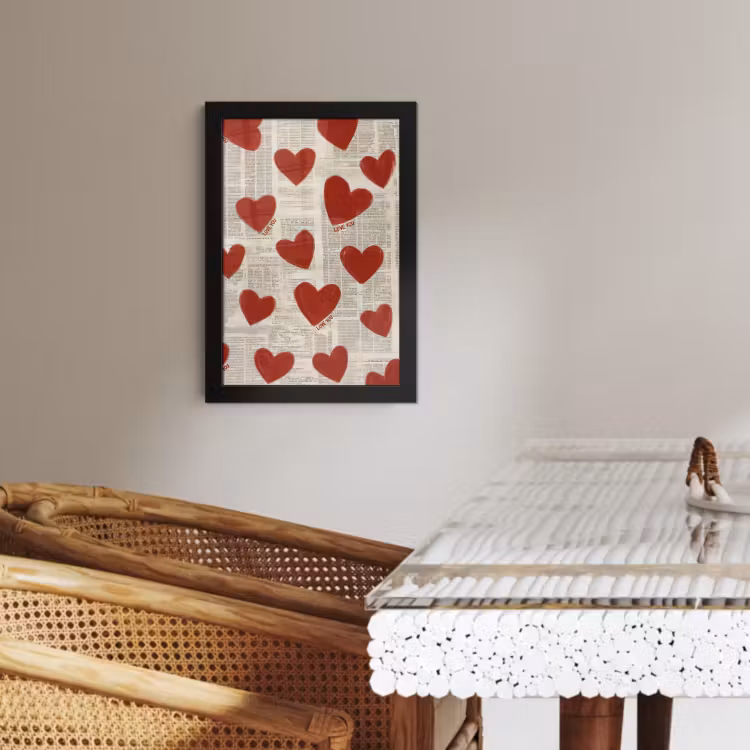 KitchenYeah - Cucina - Cornice per foto - Cuori - Giornale - Loveyou — 4
