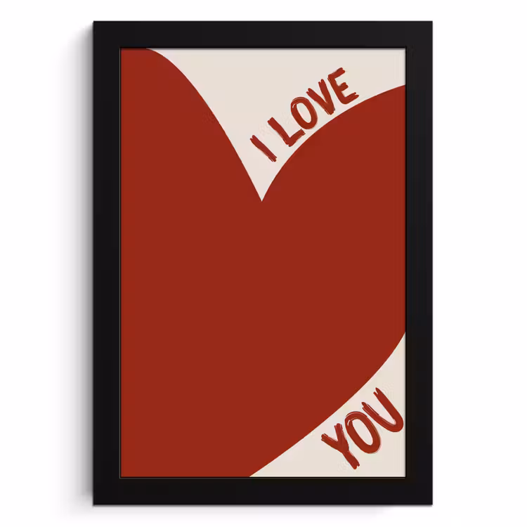 KitchenYeah - Cucina - Cornice per foto - Loveyou - Rosso - Cuore — 1