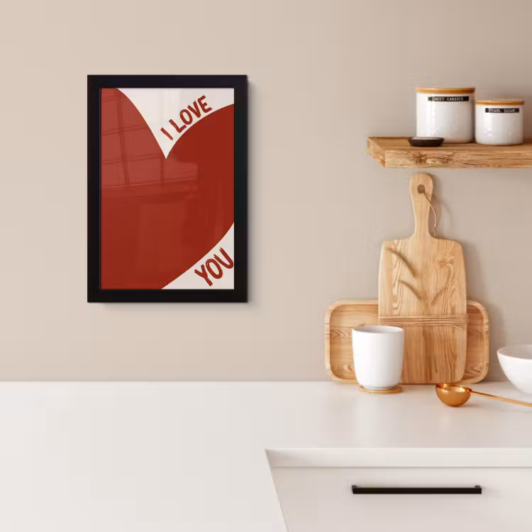 KitchenYeah - Cucina - Cornice per foto - Loveyou - Rosso - Cuore — 2