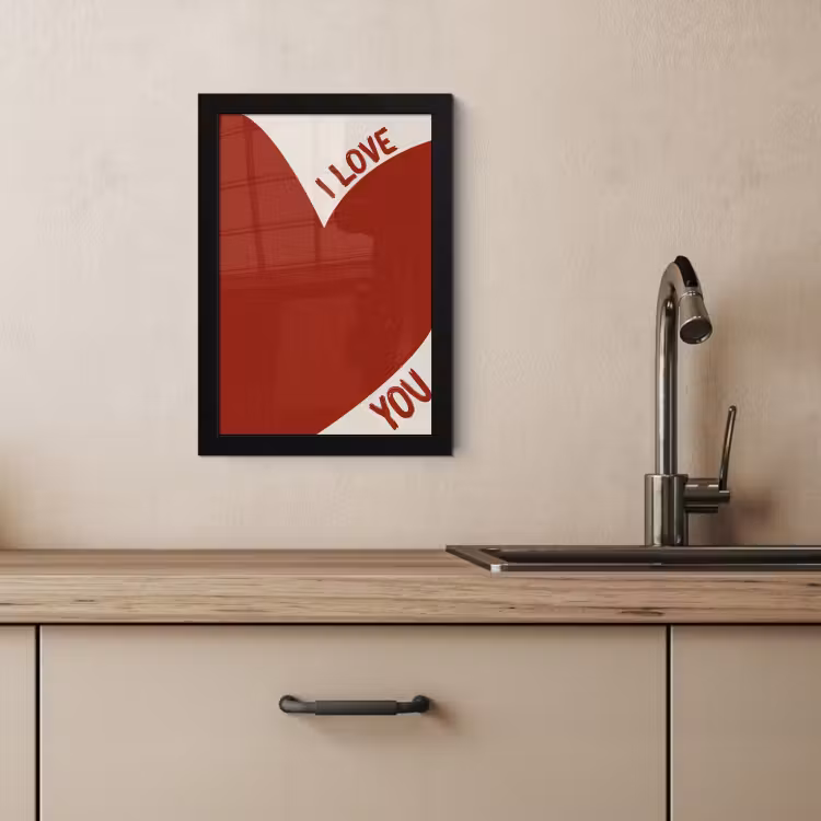 KitchenYeah - Cucina - Cornice per foto - Loveyou - Rosso - Cuore — 4