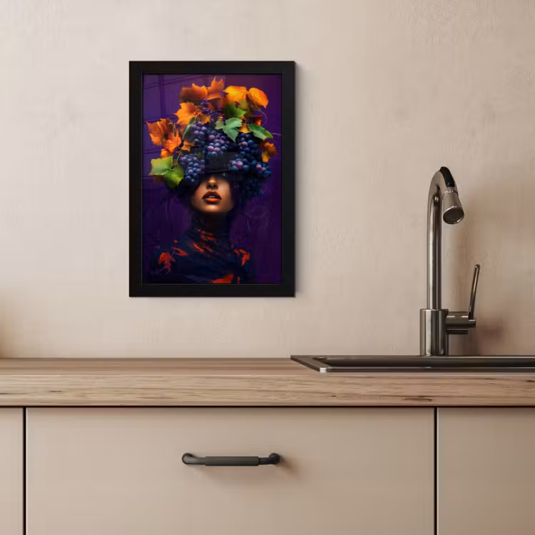 KitchenYeah - Cucina - Cornice per foto - Donna - Viola - Uva — 2