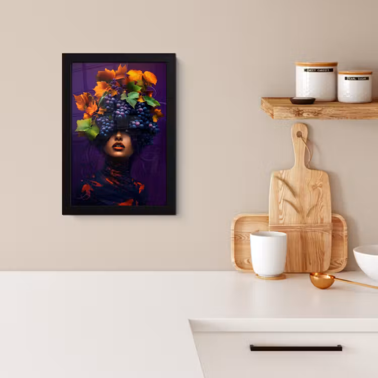 KitchenYeah - Cucina - Cornice per foto - Donna - Viola - Uva — 3