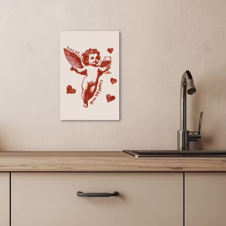 Dipinti su tela - Cupido - Cuori - Rosso - Classico — 4