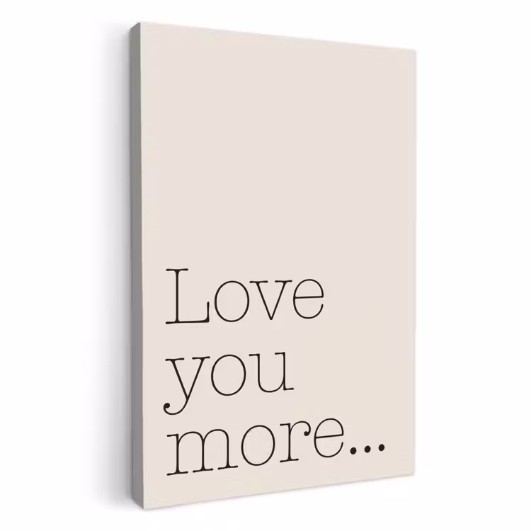 Dipinti su tela - Minimalista - Amore - Beige — 1
