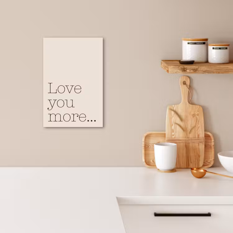 Dipinti su tela - Minimalista - Amore - Beige — 2