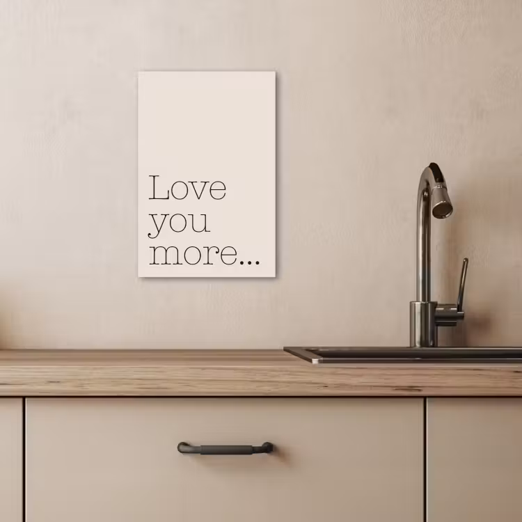 Dipinti su tela - Minimalista - Amore - Beige — 4
