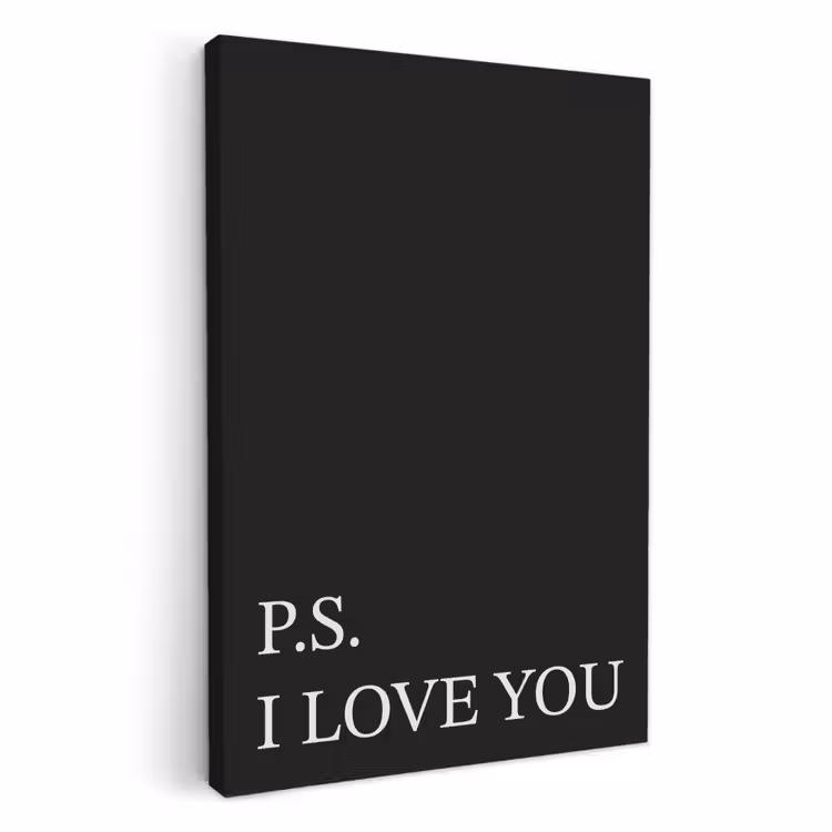 Dipinti su tela - Nero - Minimalista - San Valentino — 1