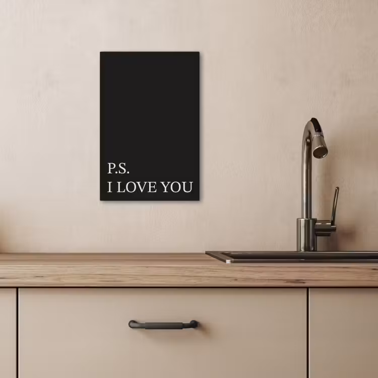 Dipinti su tela - Nero - Minimalista - San Valentino — 2