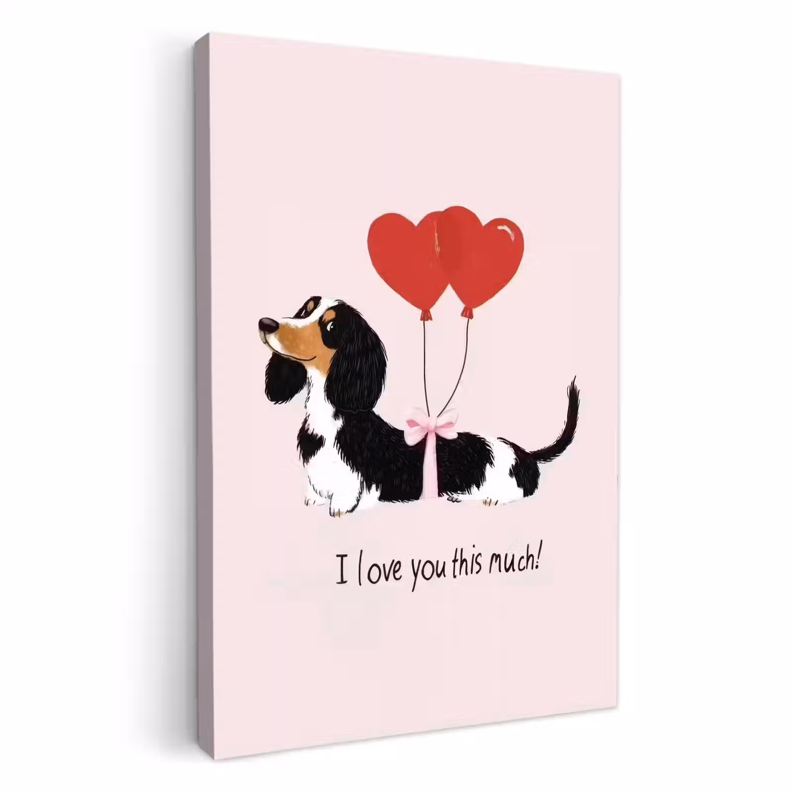 Dipinti su tela - Cane - Bassotto - San Valentino - Amore — 1