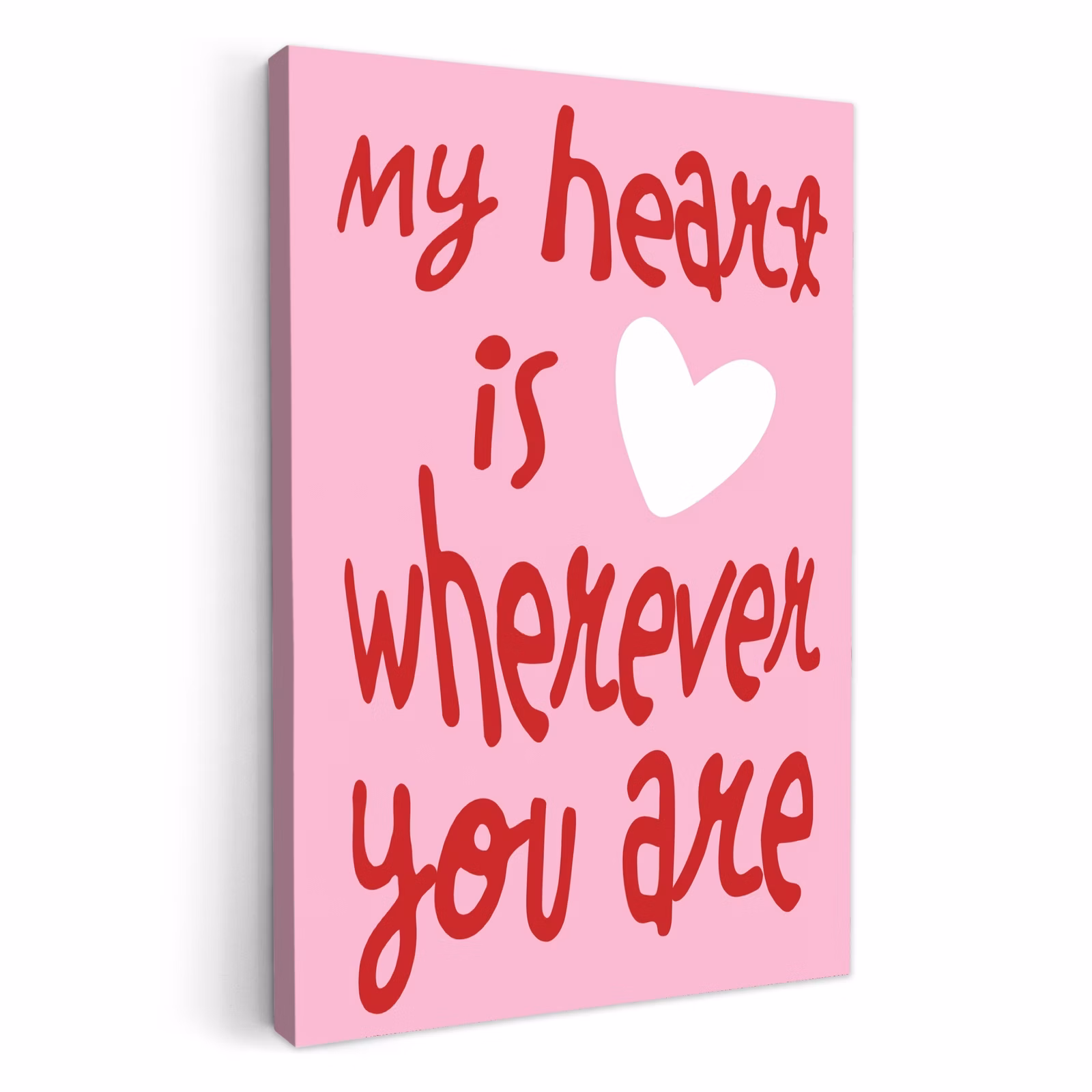 Dipinti su tela - San Valentino - Cuore - Amore - Rosa — 1