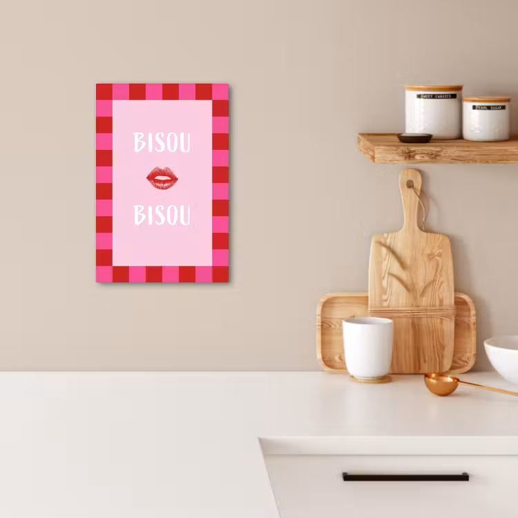 Dipinti su tela - Bacio - Rosa - Francese - San Valentino — 2