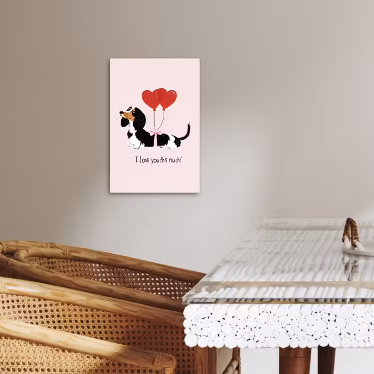 Dipinti su tela - Cane - Bassotto - San Valentino - Amore — 2