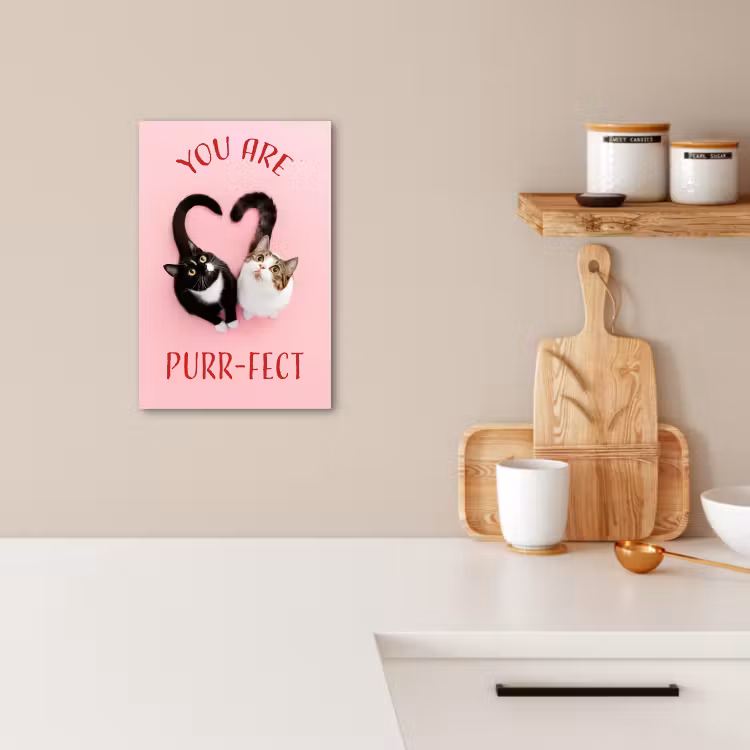 Dipinti su tela - Gatto - Cuore - Testo - San Valentino — 2