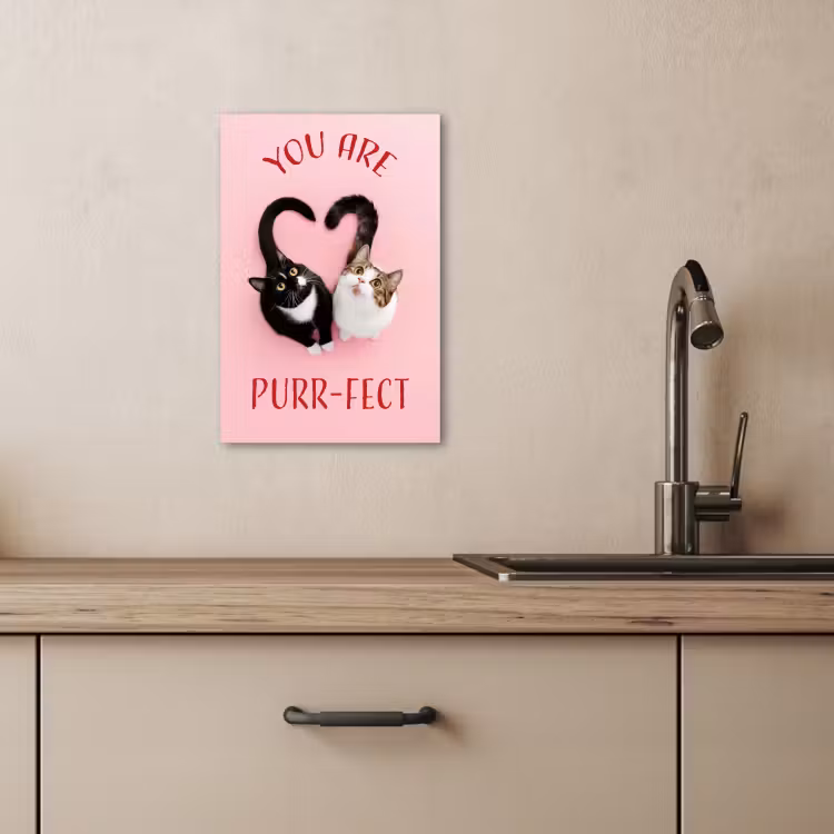 Dipinti su tela - Gatto - Cuore - Testo - San Valentino — 3