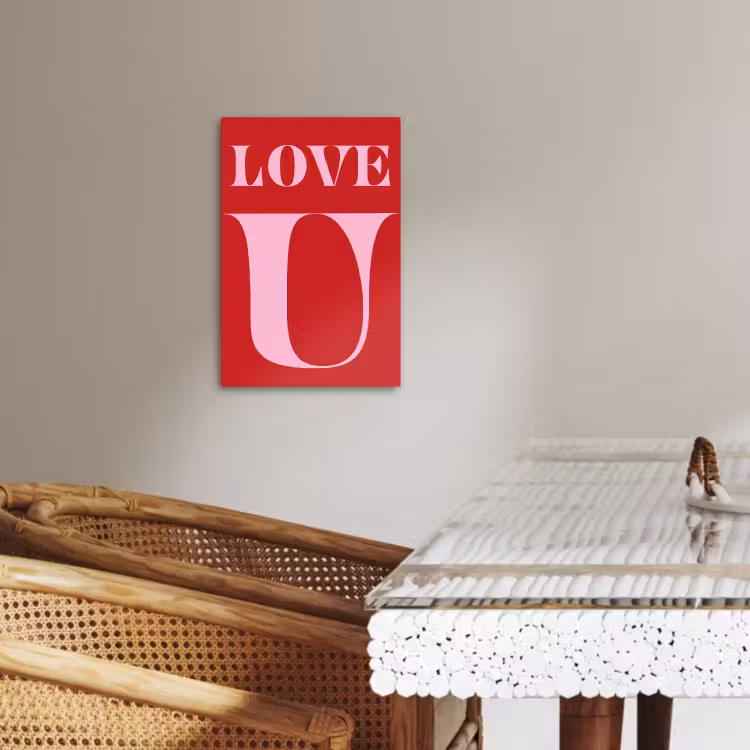 Dipinti su tela - Rosso - Amore - San Valentino - Rosa — 4