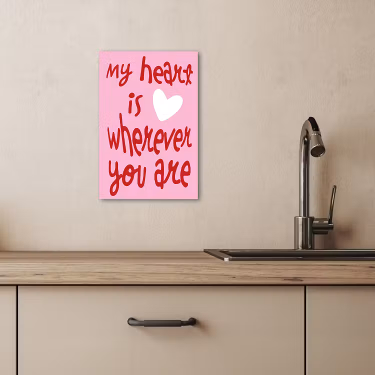 Dipinti su tela - San Valentino - Cuore - Amore - Rosa — 4