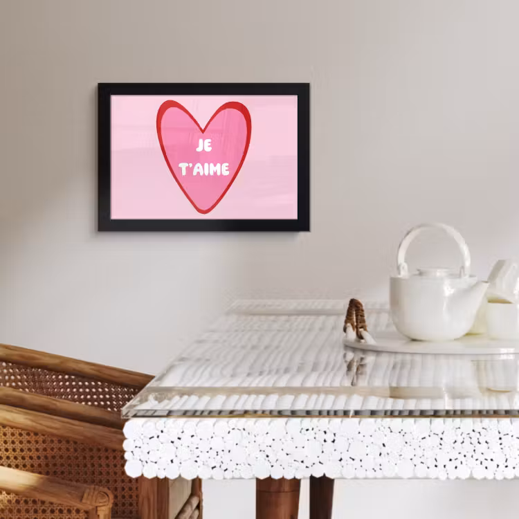 KitchenYeah - Cucina - Cornice per foto - Cuore - Francese - San Valentino - Rosa — 3