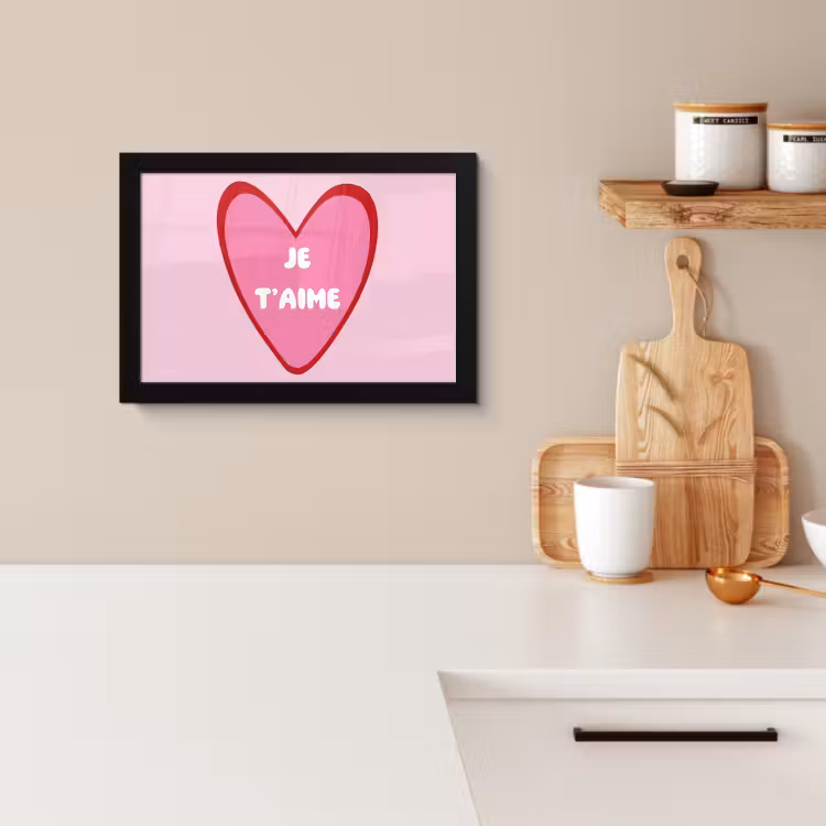 KitchenYeah - Cucina - Cornice per foto - Cuore - Francese - San Valentino - Rosa — 4