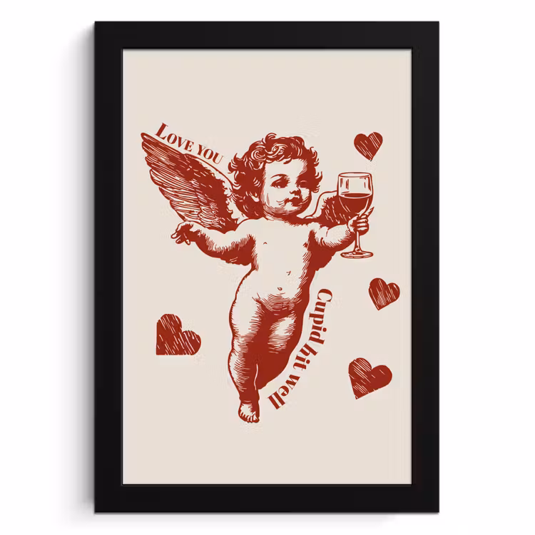KitchenYeah - Cucina - Cornice per foto - Cupido - Cuori - Rosso - Classico — 1