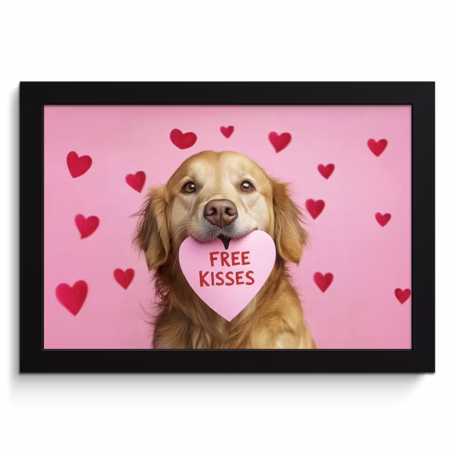 KitchenYeah - Cucina - Cornice per foto - Cane - Bacio - San Valentino - Cuori — 1