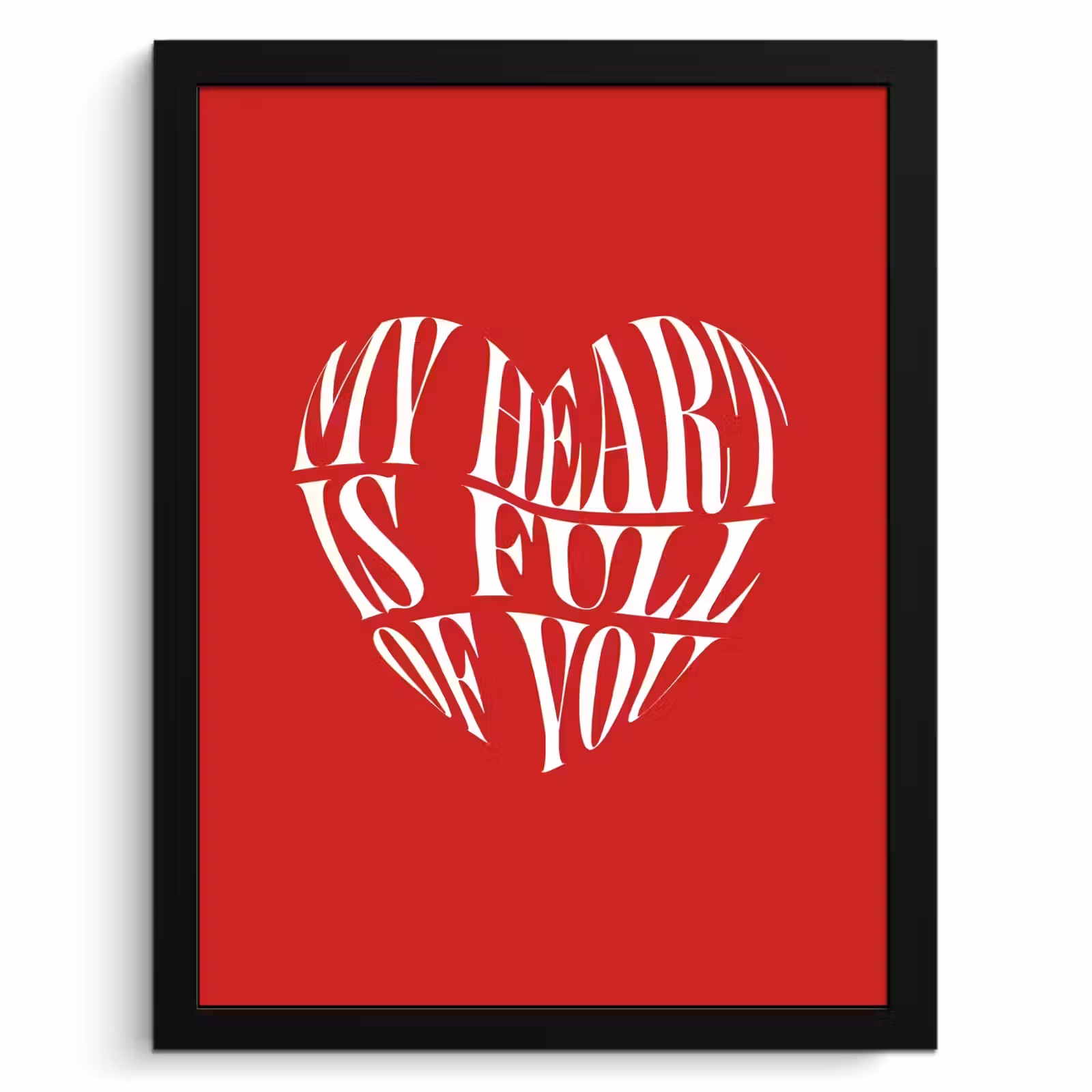 KitchenYeah - Cucina - Cornice per foto - Rosso - Cuore - Testo - San Valentino — 1