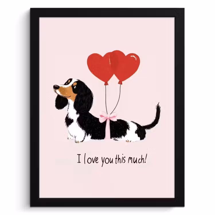 KitchenYeah - Cucina - Cornice per foto - Cane - Bassotto - San Valentino - Amore — 1