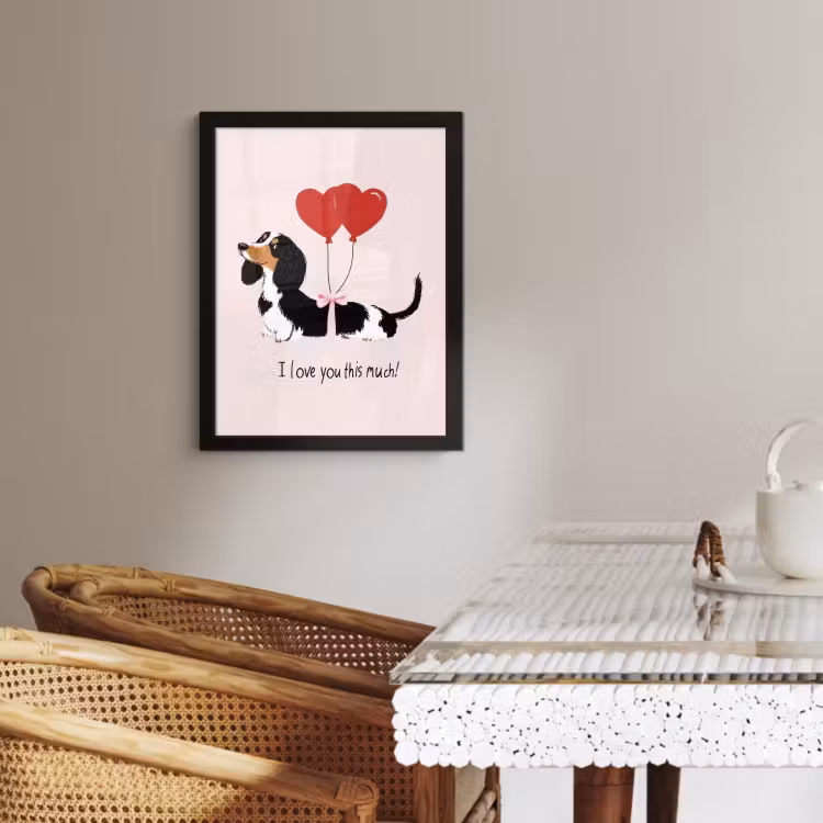 KitchenYeah - Cucina - Cornice per foto - Cane - Bassotto - San Valentino - Amore — 2