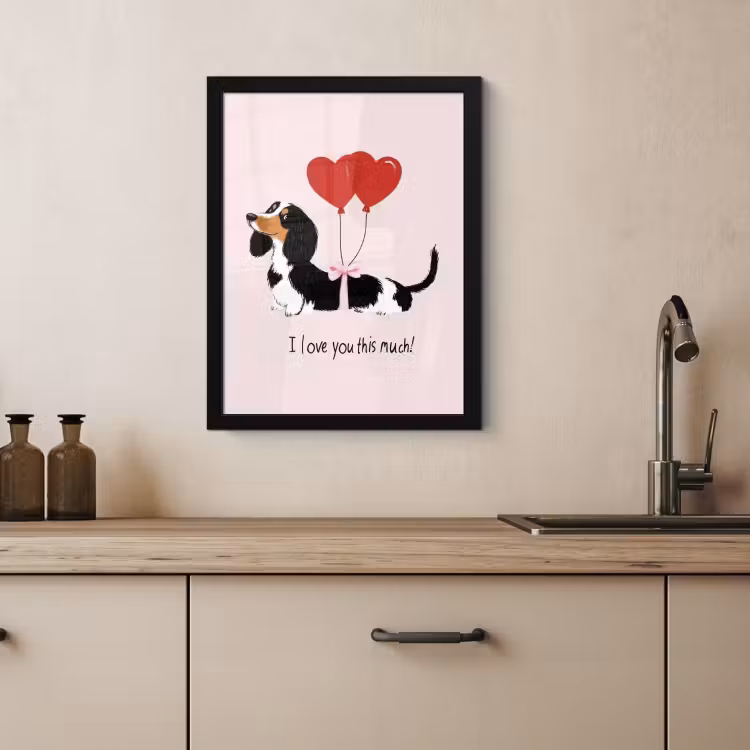 KitchenYeah - Cucina - Cornice per foto - Cane - Bassotto - San Valentino - Amore — 3