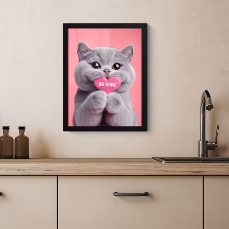 KitchenYeah - Cucina - Cornice per foto - Gatto - San Valentino - Rosa - Amore — 4