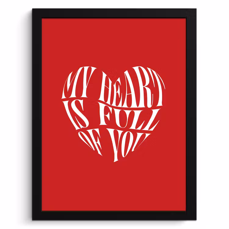 KitchenYeah - Cucina - Cornice per foto - Rosso - Cuore - Testo - San Valentino — 1