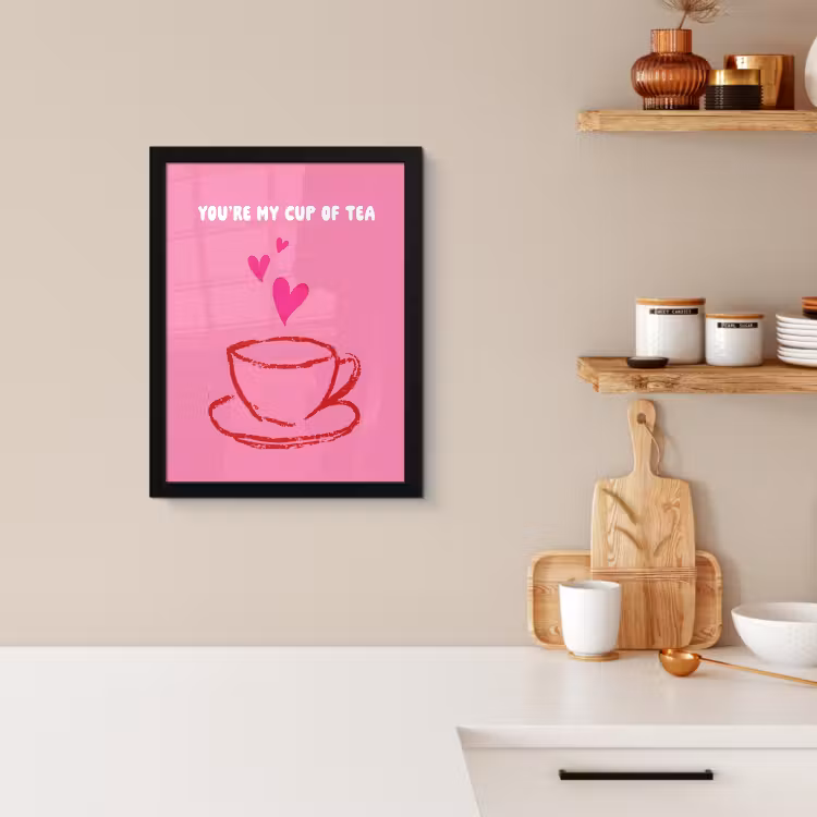 KitchenYeah - Cucina - Cornice per foto - Tè - Rosa - San Valentino - Testo — 2
