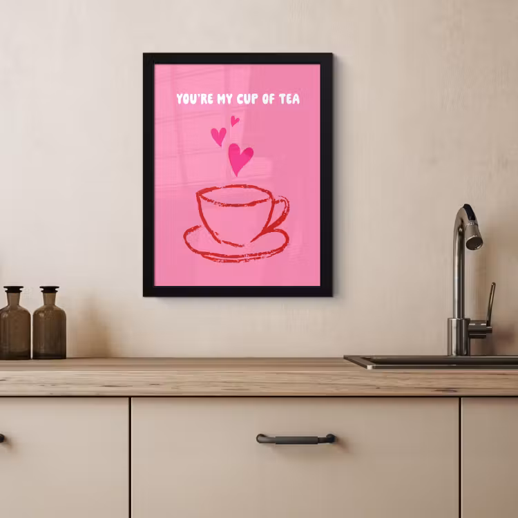 KitchenYeah - Cucina - Cornice per foto - Tè - Rosa - San Valentino - Testo — 3