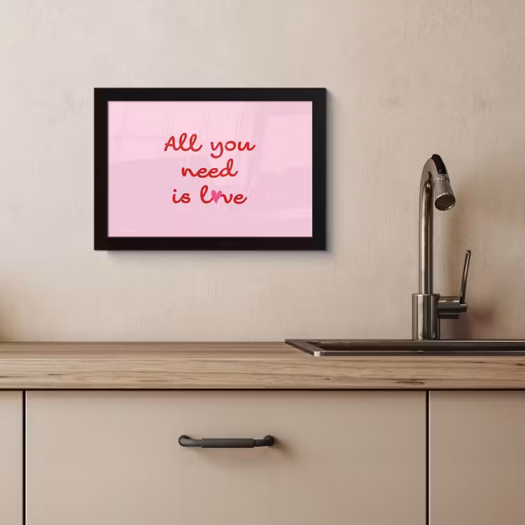 KitchenYeah - Cucina - Cornice per foto - Testo - Rosa - Amore - Cuore — 2