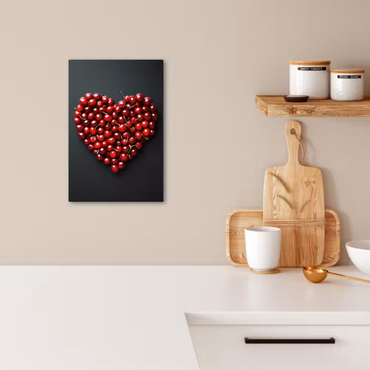 KitchenYeah - Cucina - Tela - Ciliegia - Cuore - Rosso - Nero — 3