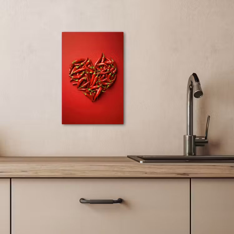 KitchenYeah - Cucina - Tela - Peperoni - Rossi - Cuore — 1